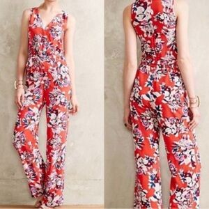 Yumi Kim Vibrant Red Floral Jumpsuit